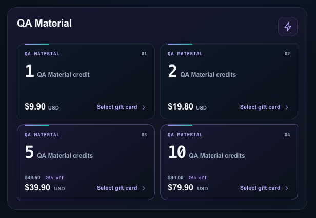QA Material options on AKBuy